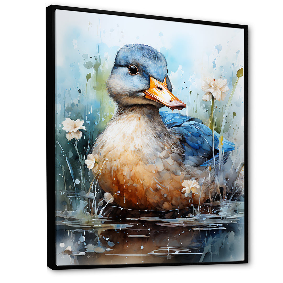 Blue Duck Aquarelle Avian - Duck Wall Art Prints