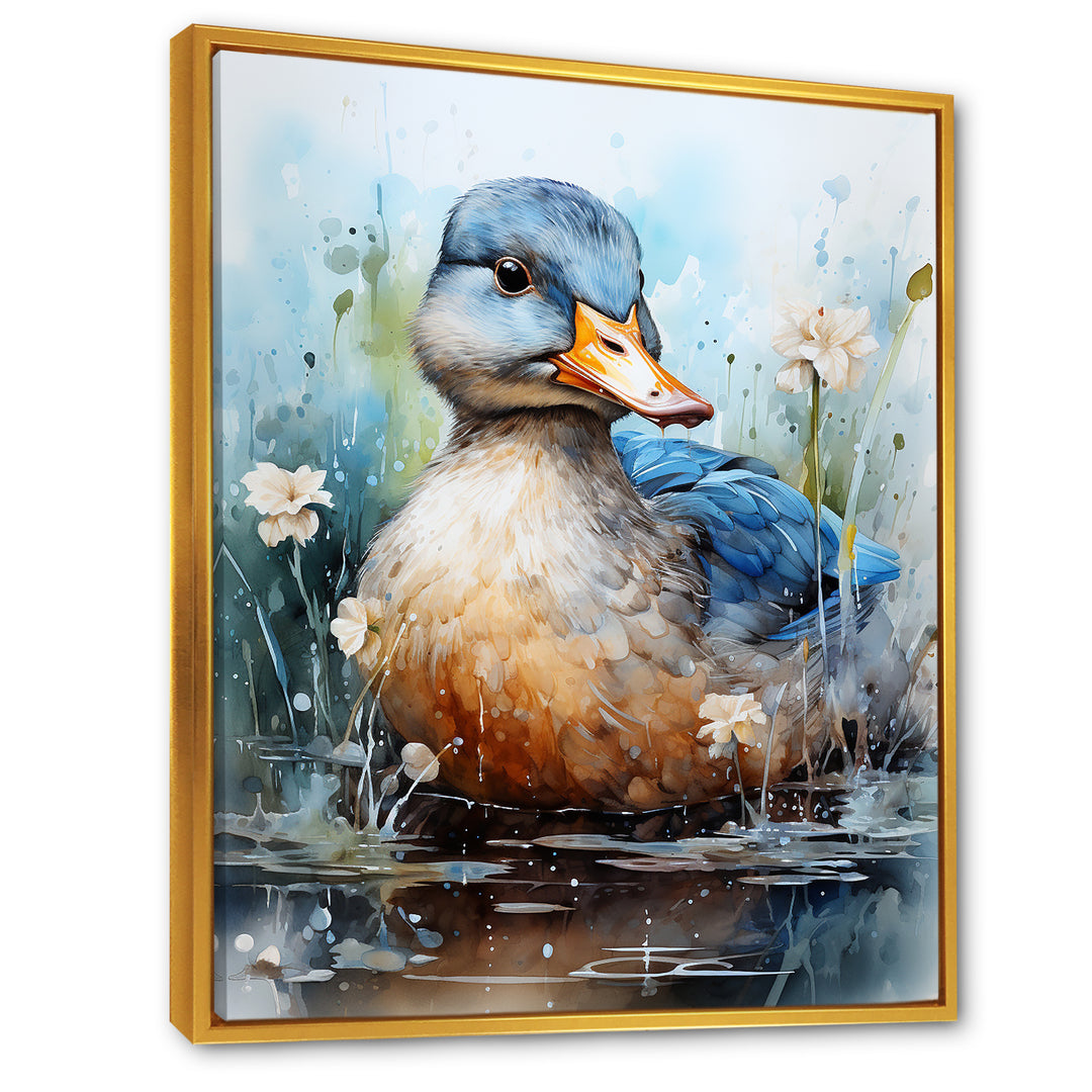 Blue Duck Aquarelle Avian - Duck Wall Art Prints