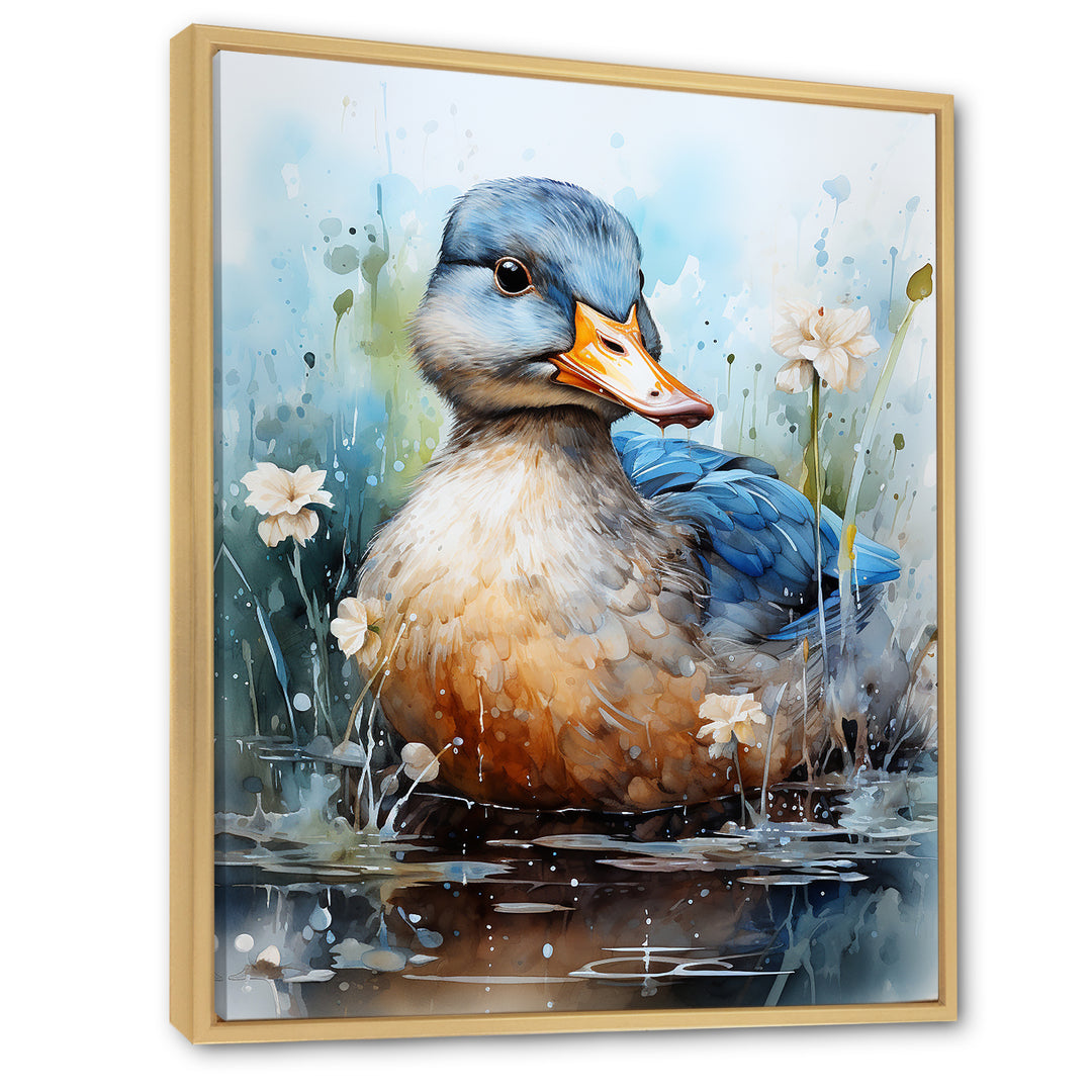 Blue Duck Aquarelle Avian - Duck Wall Art Prints