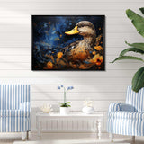 Baroque blue Duck elegance II - Animals Canvas Wall Art