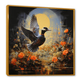 Duck Flight on floral Eclipse - Duck Canvas Wall Art