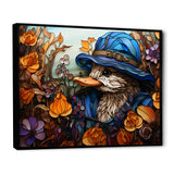 Blue and orange duck blooms Mosaic - Duck Canvas Wall Art