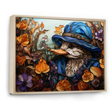 Blue and orange duck blooms Mosaic - Duck Canvas Wall Art