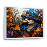 Blue and orange duck blooms Mosaic - Duck Canvas Wall Art