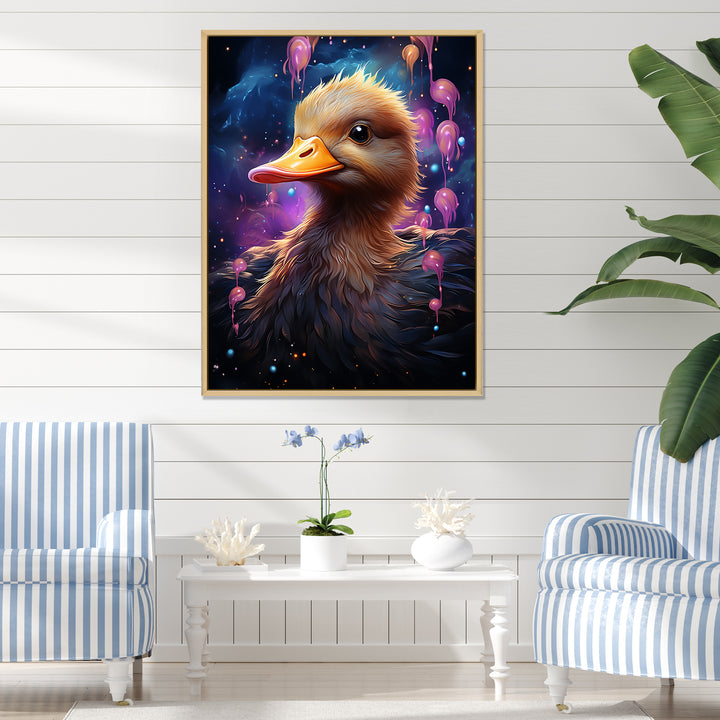 Cute purple Splashes of delight Duck - Duck Wall Decor