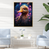 Cute purple Splashes of delight Duck - Duck Wall Decor