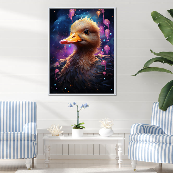Cute purple Splashes of delight Duck - Duck Wall Decor
