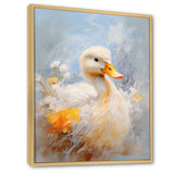 White and yellow Duck Feathered Elegance - White Duck Wall Art
