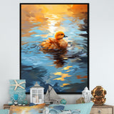 Yellow Duck Morning Quack Lake - Duck Bedroom Wall Art