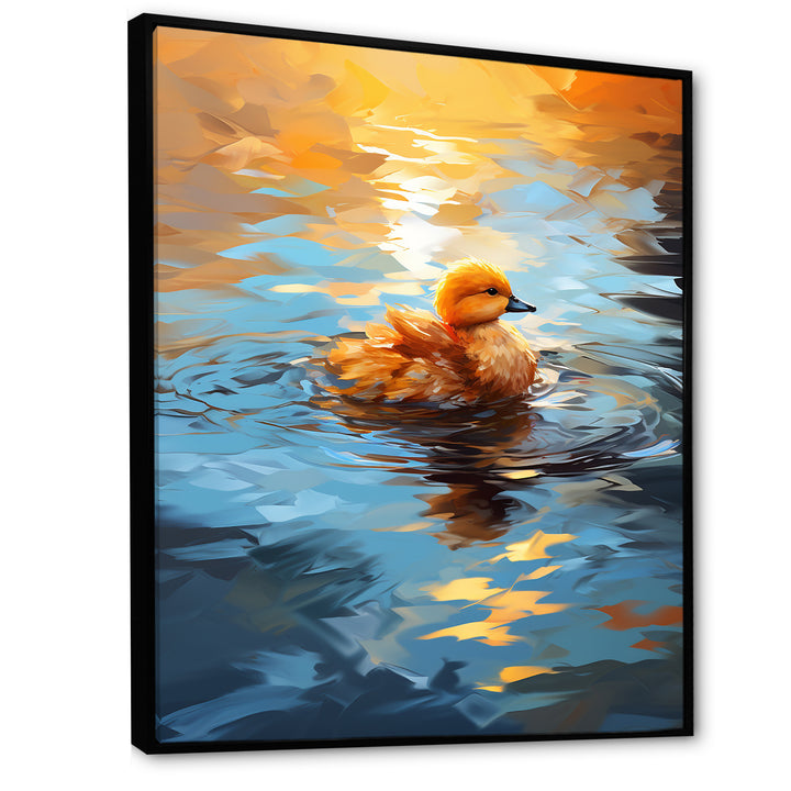 Yellow Duck Morning Quack Lake - Duck Bedroom Wall Art