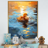 Yellow Duck Morning Quack Lake - Duck Bedroom Wall Art