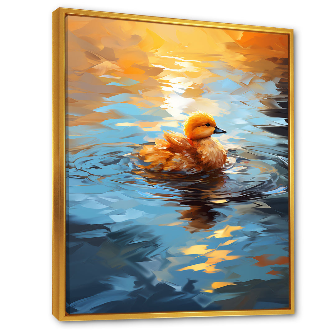 Yellow Duck Morning Quack Lake - Duck Bedroom Wall Art