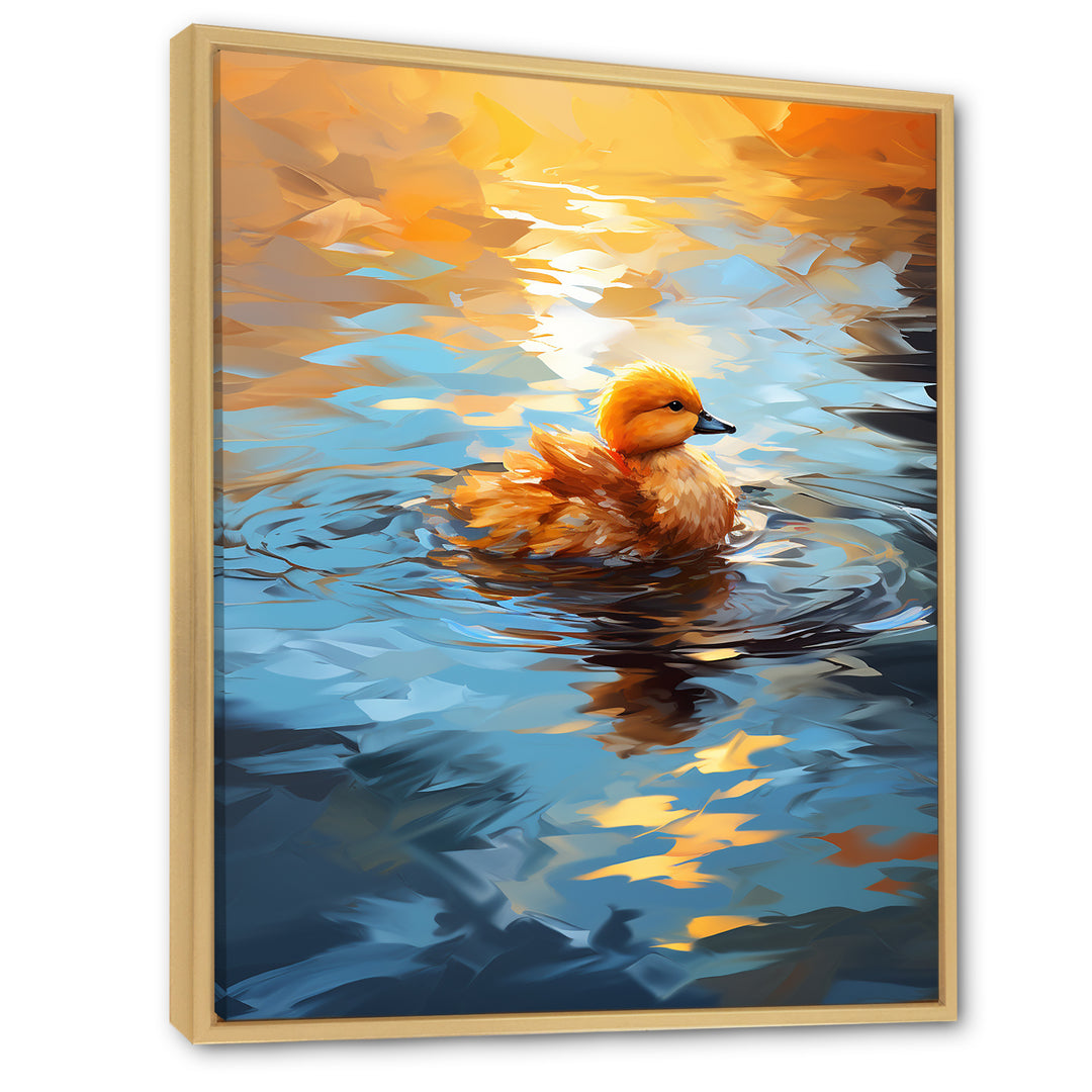 Yellow Duck Morning Quack Lake - Duck Bedroom Wall Art