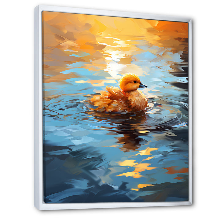 Yellow Duck Morning Quack Lake - Duck Bedroom Wall Art