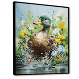Duck Springtime Splash blooms - Duck Home Decor Art