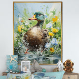 Duck Springtime Splash blooms - Duck Home Decor Art