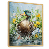 Duck Springtime Splash blooms - Duck Home Decor Art
