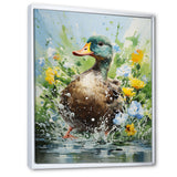 Duck Springtime Splash blooms - Duck Home Decor Art