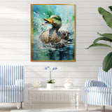 Duck Springtime Splash - Duck Living Room Wall Art