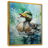 Duck Springtime Splash - Duck Living Room Wall Art