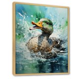Duck Springtime Splash - Duck Living Room Wall Art