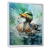 Duck Springtime Splash - Duck Living Room Wall Art