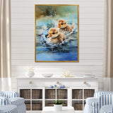 Yellow Playful Paddler ducklings - Duck Wall Decor