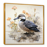 Vintage duck by the pond - Duck Wall Art Prints