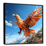 Majestic orange eagle Flight - Orange Eagle Wall Art