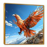 Majestic orange eagle Flight - Orange Eagle Wall Art