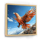 Majestic orange eagle Flight - Orange Eagle Wall Art