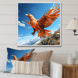 Majestic orange eagle Flight - Orange Eagle Wall Art
