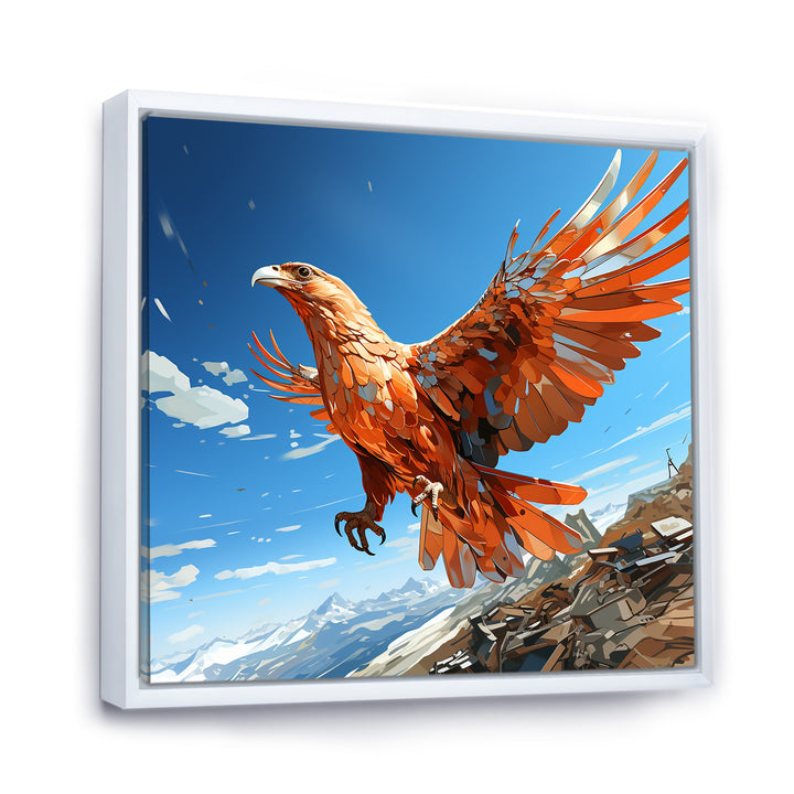 Majestic orange eagle Flight - Orange Eagle Wall Art