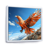 Majestic orange eagle Flight - Orange Eagle Wall Art