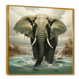 Grey Elephant Dreamscape - Elephant Large Canvas Wall Art