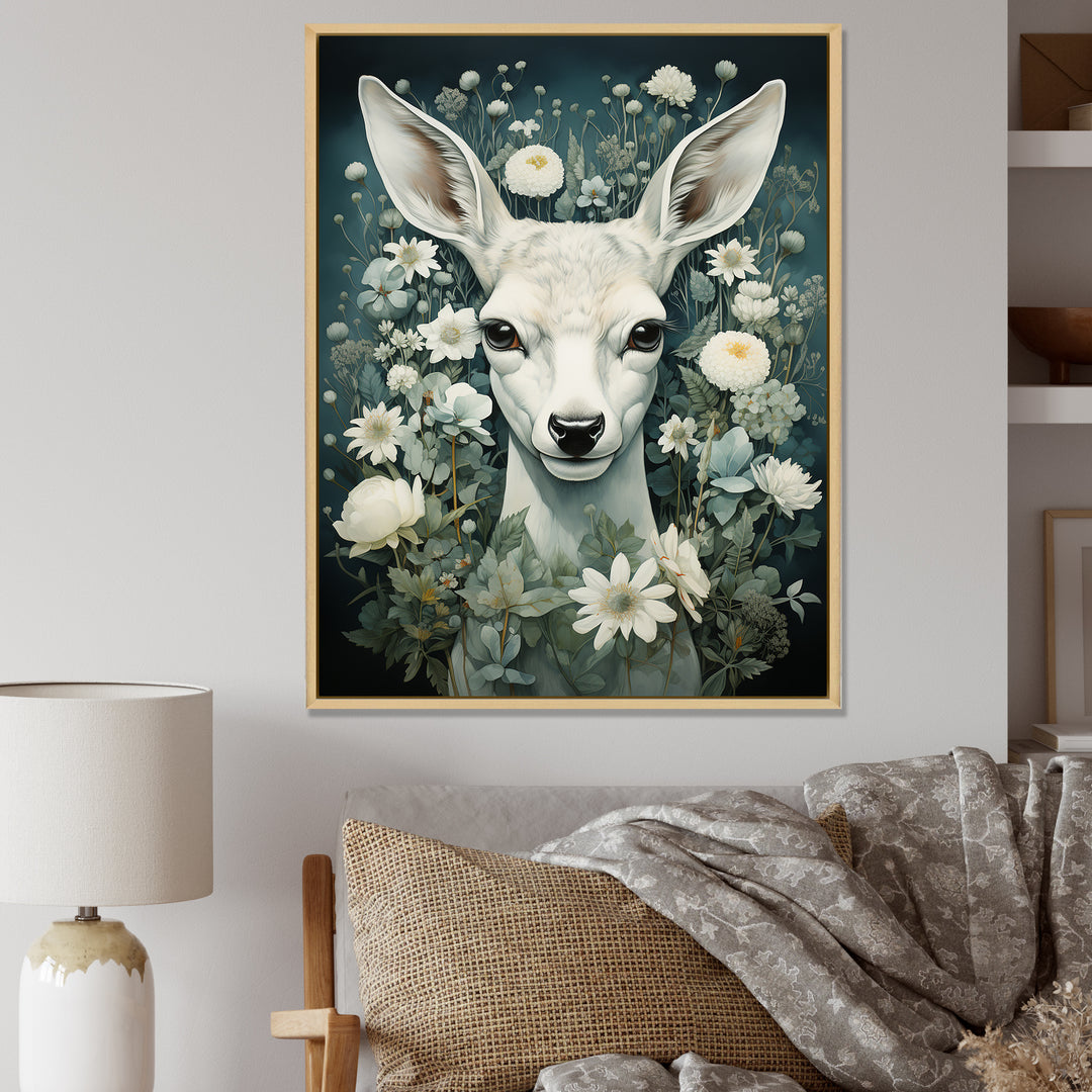 Forest Guardian Deer - Deer Canvas Wall Art
