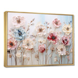 White and pink Floral Wonderland - Floral Canvas Wall Art