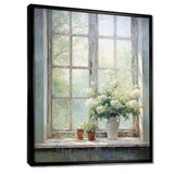 Countryside Calm blooms farm windows I - Farm Canvas Wall Art