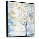 Blue and white forest window view - Farm Canvas Wall Art