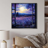 Lavender Horizon country side windows II - Farm Canvas Wall Art