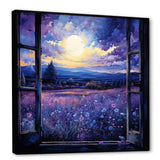 Lavender Horizon country side windows II - Farm Canvas Wall Art