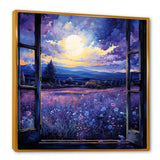 Lavender Horizon country side windows II - Farm Canvas Wall Art