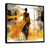 Black and yellow wind fashion woman  - Fashion Canvas Wall Art