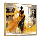 Black and yellow wind fashion woman  - Fashion Canvas Wall Art