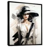 Black and white Fashion top model woman runway  III - Fashion Canvas Wall Art