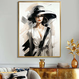 Black and white Fashion top model woman runway  III - Fashion Canvas Wall Art