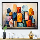 Mystical religion Stones enigmatic relics collage I - Spiritual Canvas Wall Art