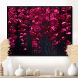 Pink and black Blossom Cascade fuschia flowers - Floral Canvas Wall Art