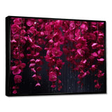 Pink and black Blossom Cascade fuschia flowers - Floral Canvas Wall Art