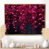 Pink and black Blossom Cascade fuschia flowers - Floral Canvas Wall Art